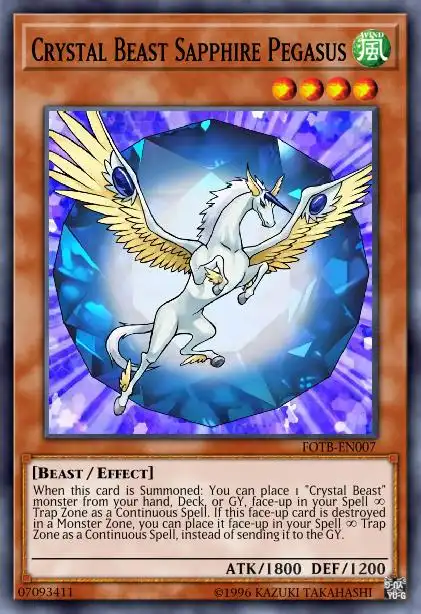 Edison Rulings for Crystal Beast Sapphire Pegasus